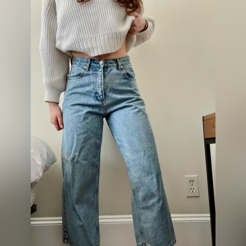 Straight leg wide jeans